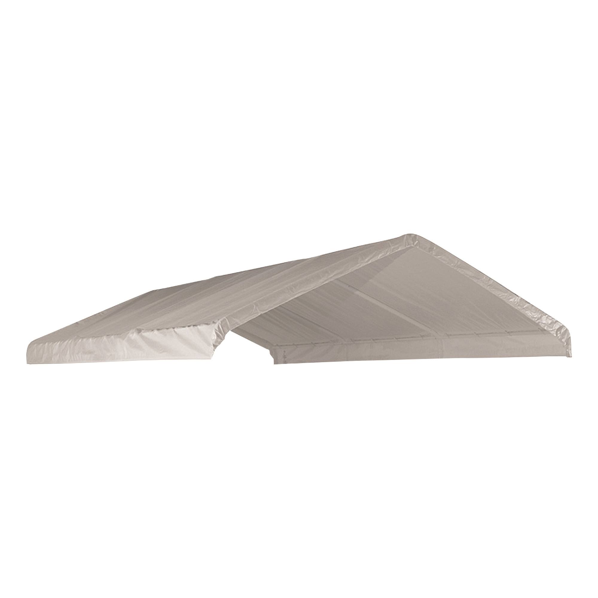 e26e4b2965de86a701ddb51ee71b28b5fe544204f2757428273733a40aafe06a.jpg ShelterLogic 12 x 20' White Canopy Replacement Cover Fits 2 inch Frame - Image 1