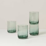 Lenox Tuscany Classics Set of 4 Green Tall Stackable Glasses