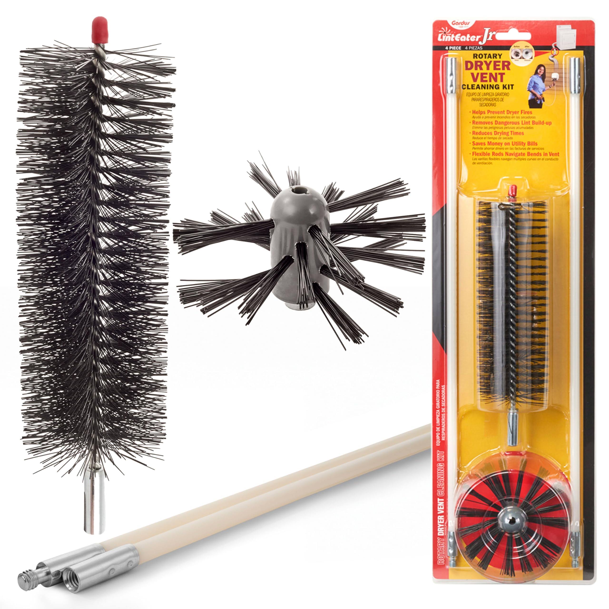 e28b18f6ec68fe8c45f6cbc635fb3be714063eb53341558e818b4575f79af7cb.jpg HY-C Dryer Cleaner Vent Kit - Gardus RJR601 LintEater Junior Rotary Dryer Vent Cleaning Kit, Dryer Vent Cleaning System, Dryer Brush Vent Cleaner - Image 1
