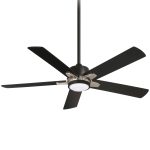 Minka-Aire F619L-CL/BN Stout 54" Ceiling Fan, Coal