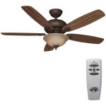 Hampton Bay Southwind 52 in. LED Indoor Venetian Bronze Ceiling Fan