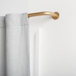 Exclusive Home Holden Wrap Around 1 inch Curtain Rod, Gold, Adjustable 82.5 inch-120 inch