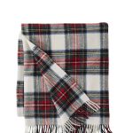 L.L.Bean Washable Wool Plaid Throw Blanket - Dress Stewart Plaid