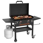 Blackstone 2-Burner 28 Propane Griddle with Hood and Omnivore Griddle Plate
