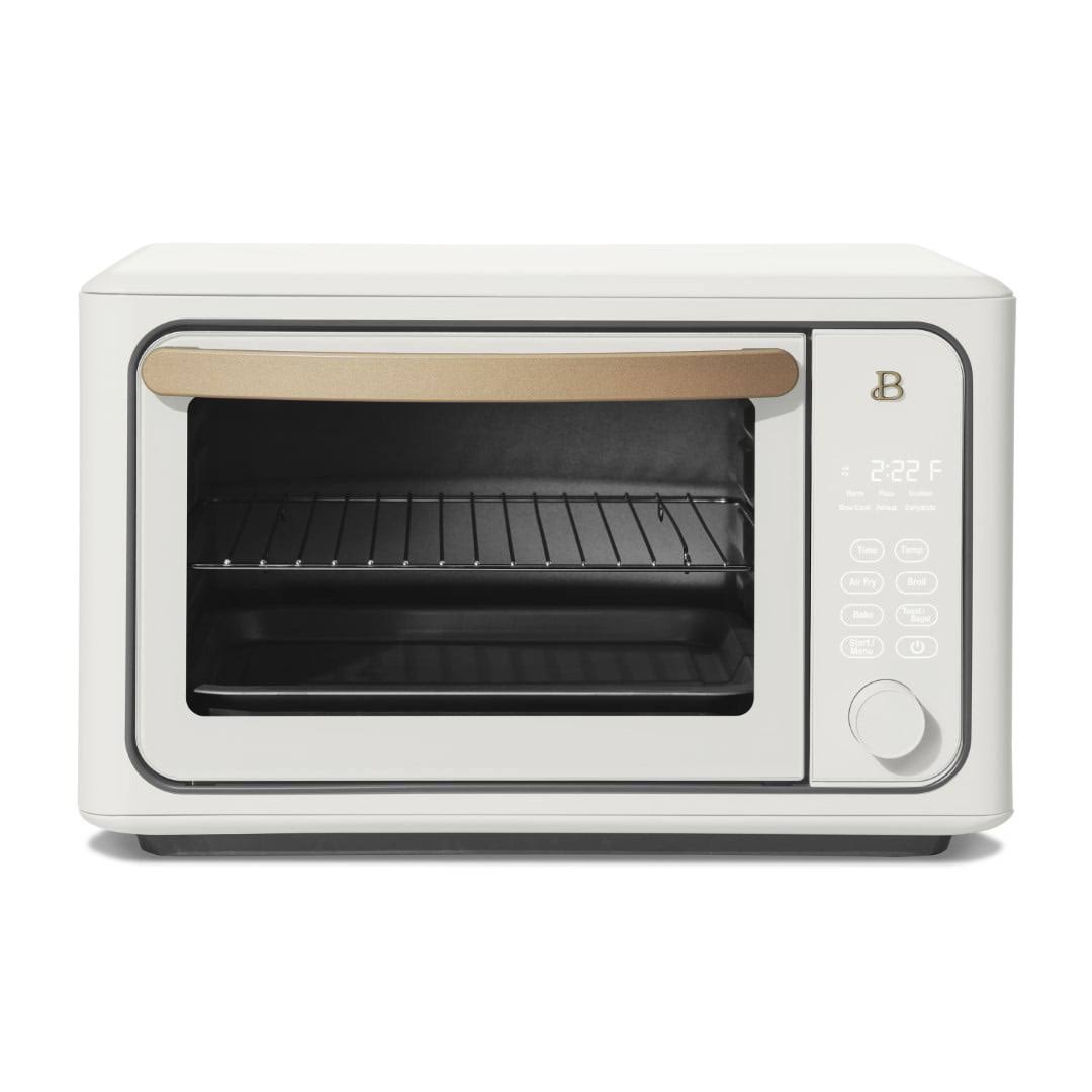 e2c778d6854570240fd0ee1327bbc4aa3b0d6cbba6243736ce306d2dcaabc42d.jpg Beautiful 6 Slice Touchscreen Air Fryer Toaster Oven, White Icing by Drew Barrymore - Image 1