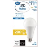 Great Value 200 Watt LED A23 Bulb, Soft White - 1 Each