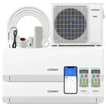 24000 BTU 23 SEER2 Tri Zone Mini Split Air Conditioner & Heater, WiFi Enabled Inverter Ductless AC System with Heat Pump & Energy Star