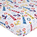 Mellanni Toddler 3 Piece Set Light-House - Includes Fitted Sheet, 2 Pillowcases Standard and Toddler - Fits Baby Crib Too - Super Soft Kids Bedding