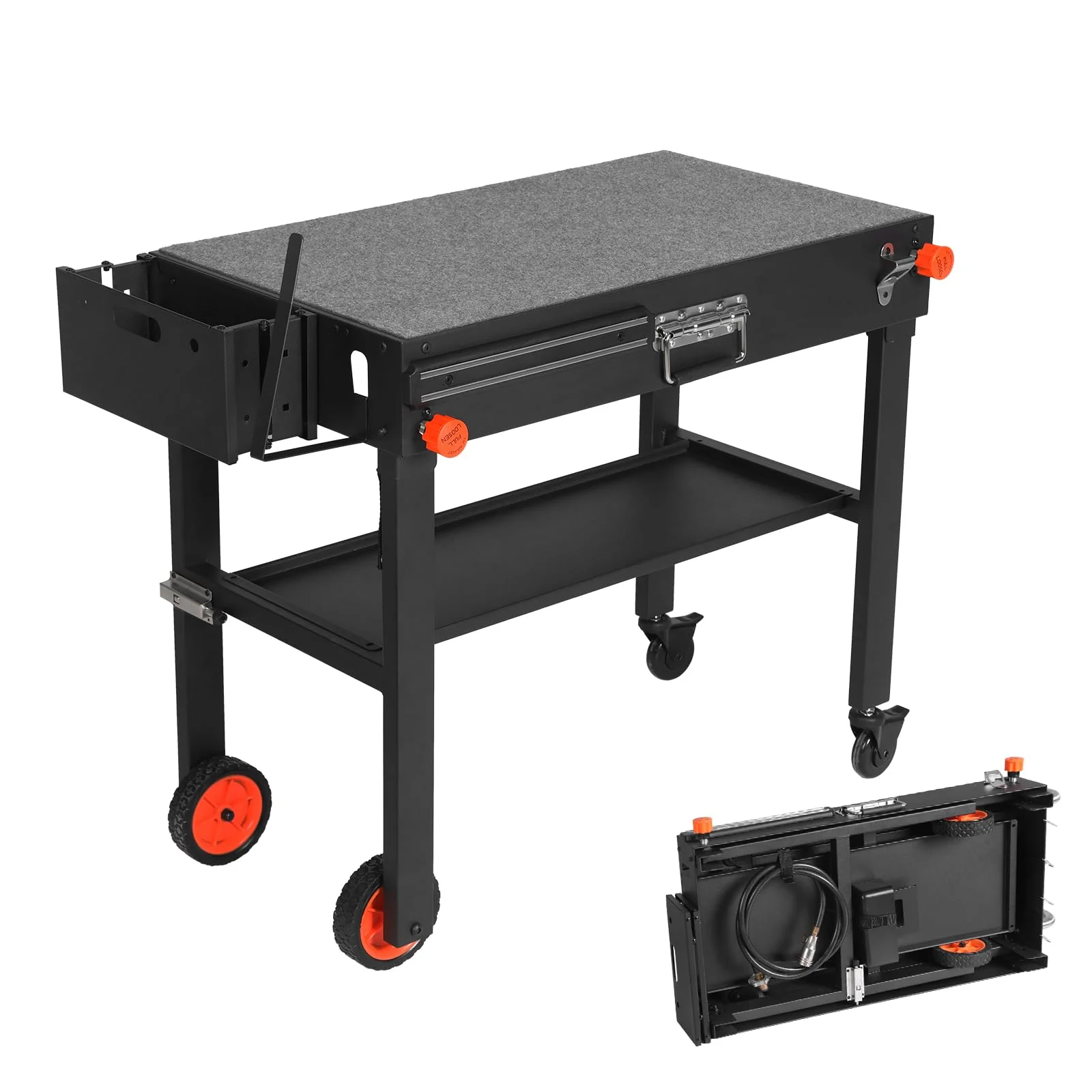 e30a9c093b86c0300ff960d80e83f16e9973c71a14ea921bfc004c499b17906e.webp Yundasan Portable Outdoor Grill Table. 31W x 17D - Image 1
