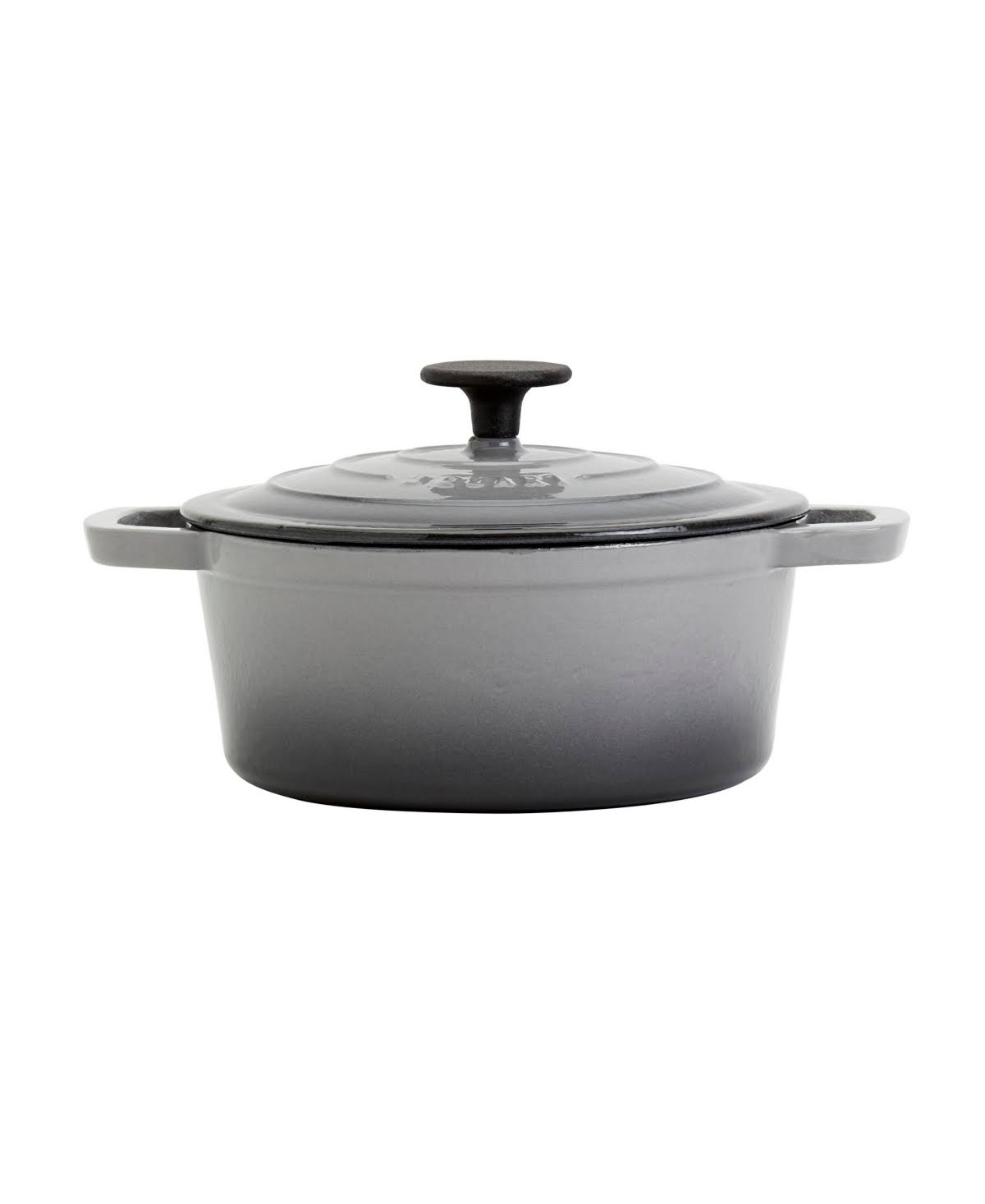 e31760877dc092751cb6e89270687d5d02c1d40efa2f41726c649cddbecfc78c.jpg Smith and Clark Cast Iron 3 Quart Round Enamel Dutch Oven - Gray - Image 1