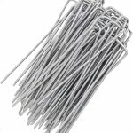 GardenGloss Galvanized Landscape Staples Made of Anti-rust Steel (100 Pieces) - Garden Staples for Blowups, Landscape Fabric & Decoration -