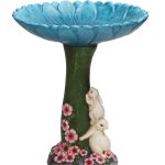 Style Selections Sunflower 20-in H Colorful Plastic Complete Birdbath