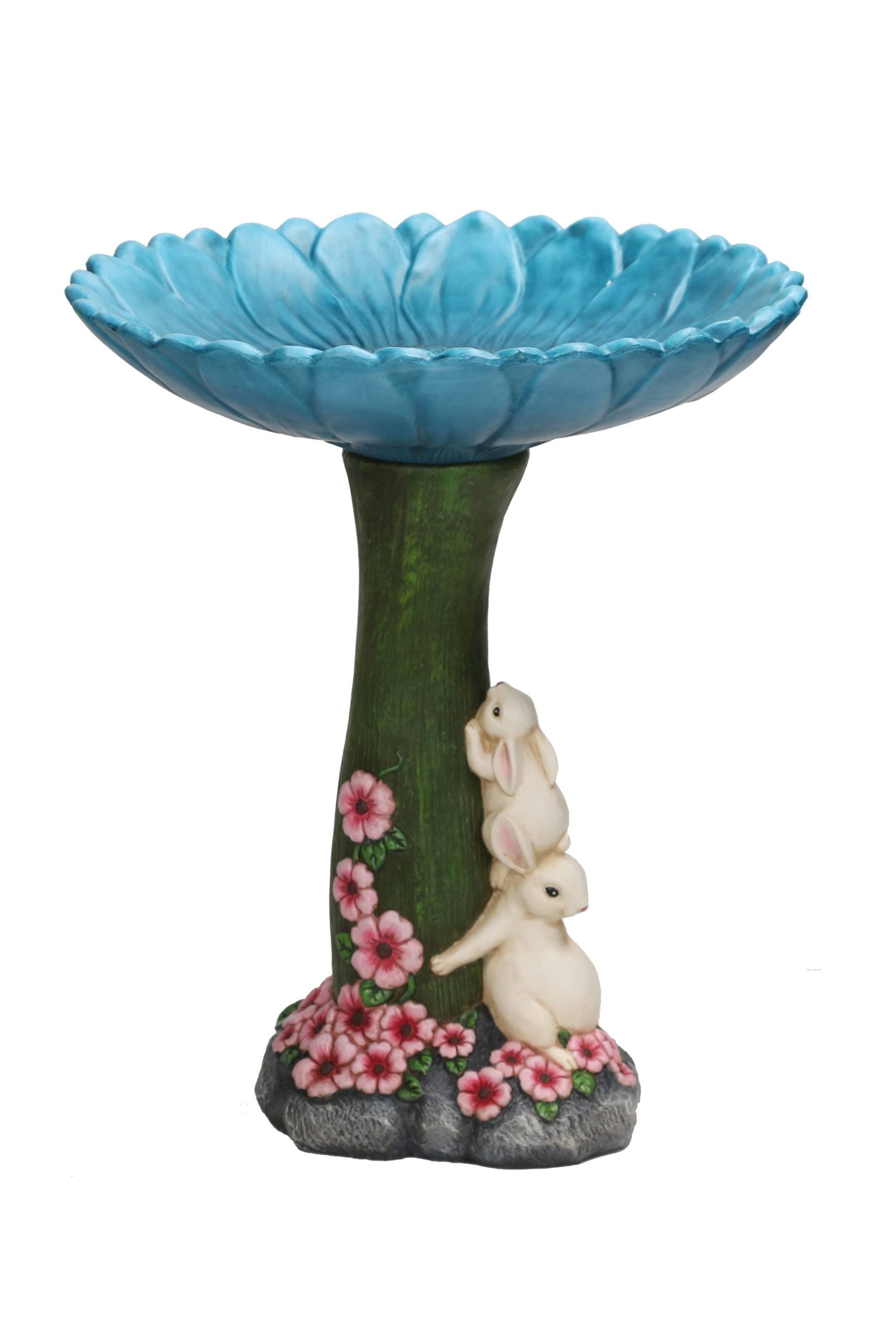 e33f9ca2dfdd002e39cf72ce99498bb2df0f9b50b4b99a8391d9664cb877d7ad.jpg Style Selections Sunflower 20-in H Colorful Plastic Complete Birdbath - Image 1