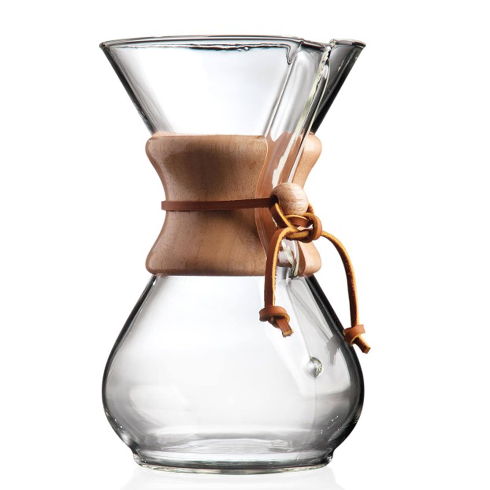 e349e29f6197a0e3d174f2e481f5dd33f0b37ea5c3dddd6ca57eb70148bd5db0.jpg Chemex Coffee Maker 6 Cup - Image 1