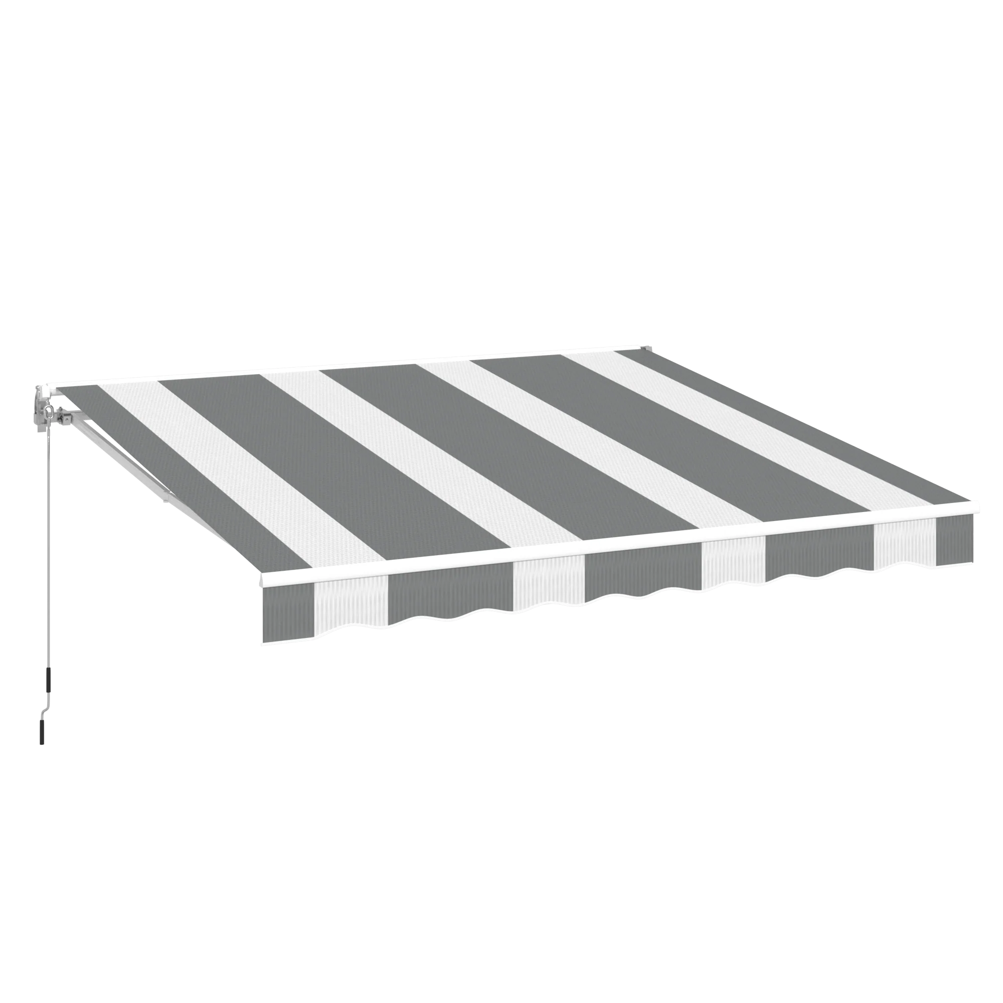 e35922edf52e866646d49b7096fbc66e6fe4ecde5fc7e58e04a60699c4e81cbc.webp AECOJOY 10'×8' Manual Retractable Awning Sun Shade, Patio Awning Canopy - Image 1