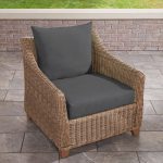 Terrasol Solid Deep Seat Chair Cushion and Back Set, Grey