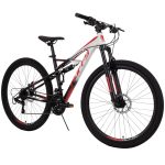 27.5 Inch Oxide Mens Mountain Bike. White - Dual Suspension 21-Speed