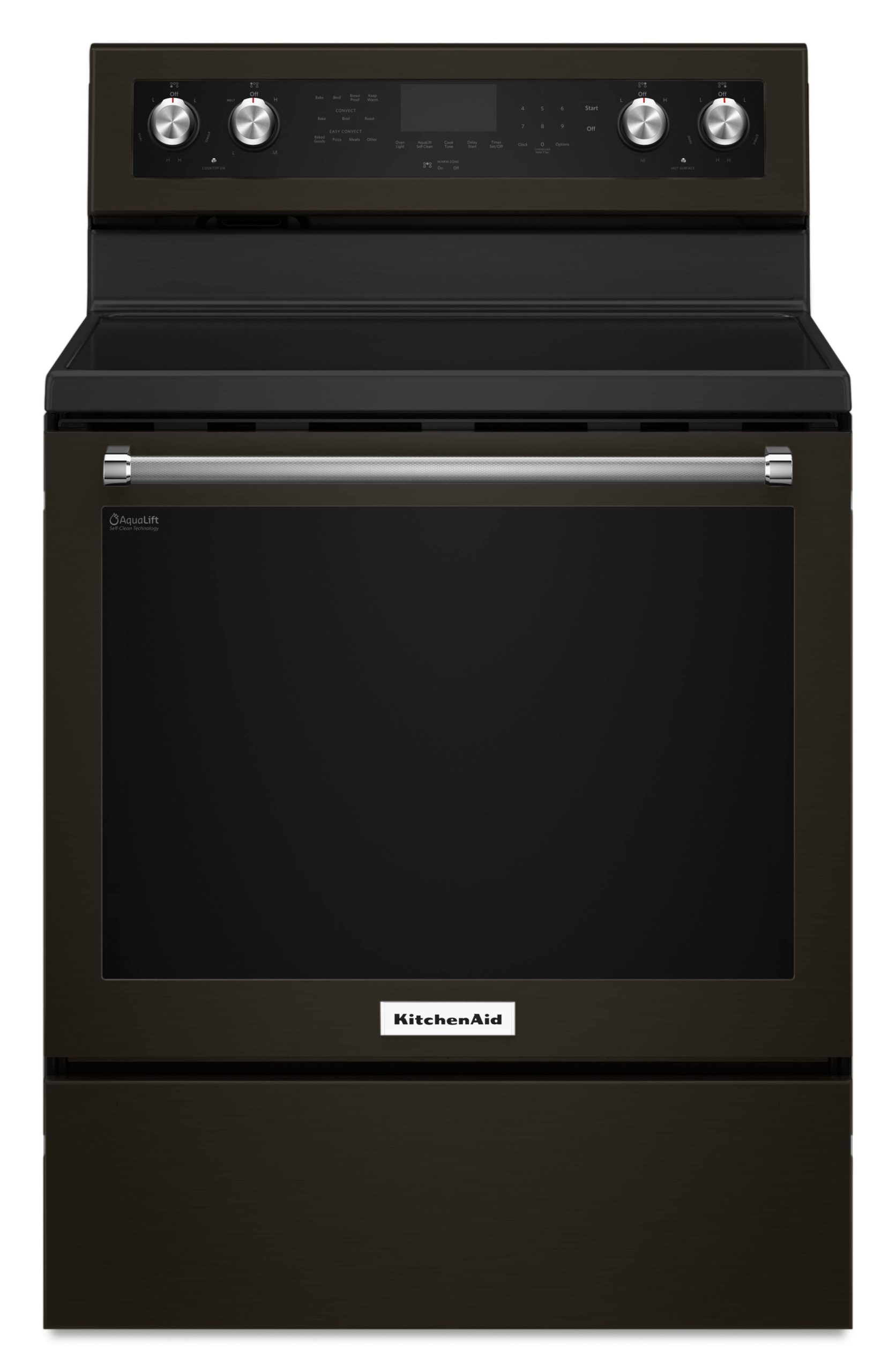 e3d4563bf91a0a6ca0397243cf49a5000e5cdf7375c2da5d15aae90d5d9363e5.jpg KitchenAid 30-Inch 5-Element Electric Convection Range (Black Stainless) - Image 1