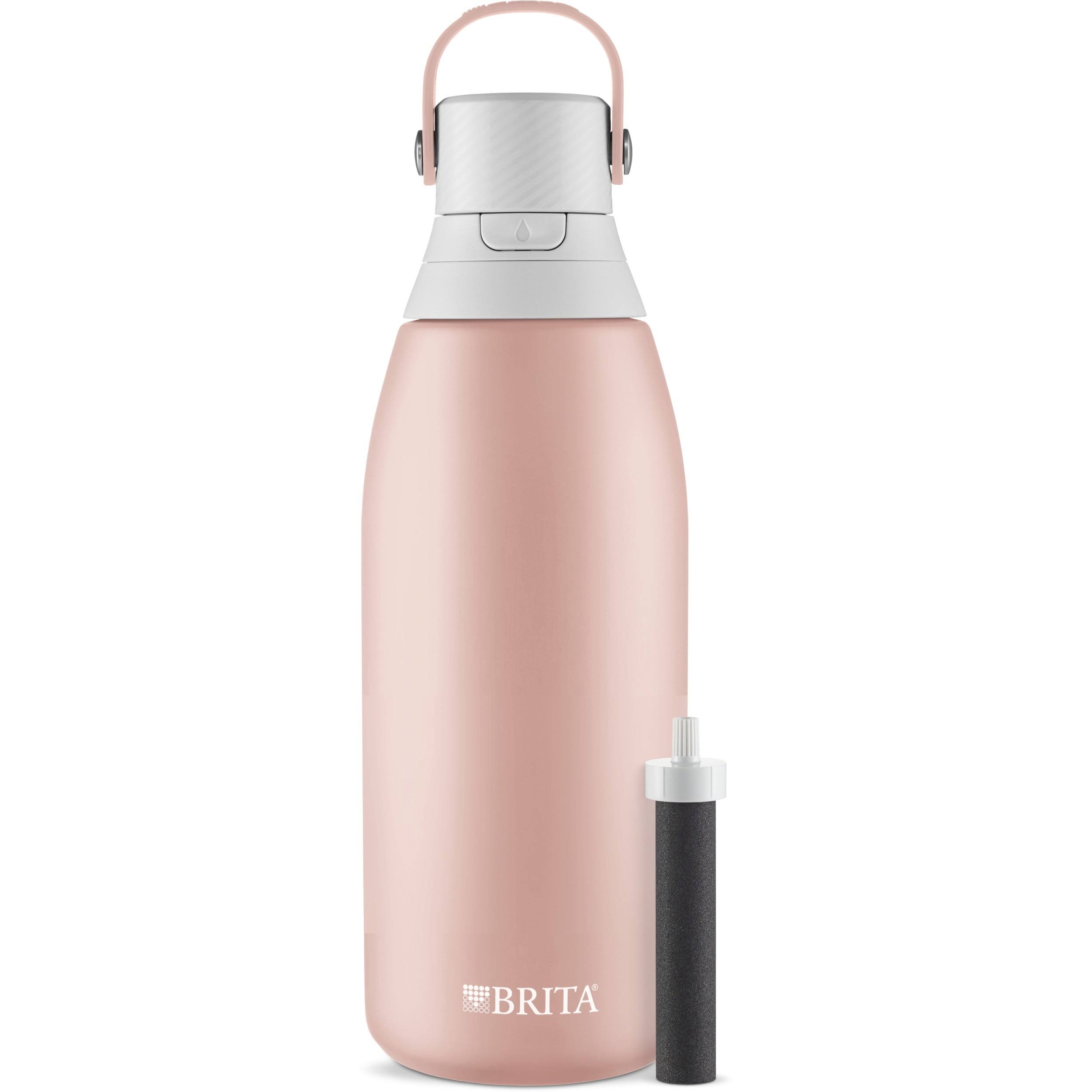 e3dae842c917d2e4f46826ddee31fa533d372d61951175f141617a25ce4b16c8.jpg Brita Stainless Steel Water Filter Bottle, 32 oz, Rose - Image 1