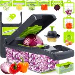 Vegetable Chopper, Onion Chopper, Mandolin Slicer,Pro 10 in 1Professional Food Choppermultifunctional Vegetable Chopper and Slicer, Dicing Machine, Ad