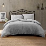 Brielle Home Callan Comforter Set- Full/Queen Light Grey
