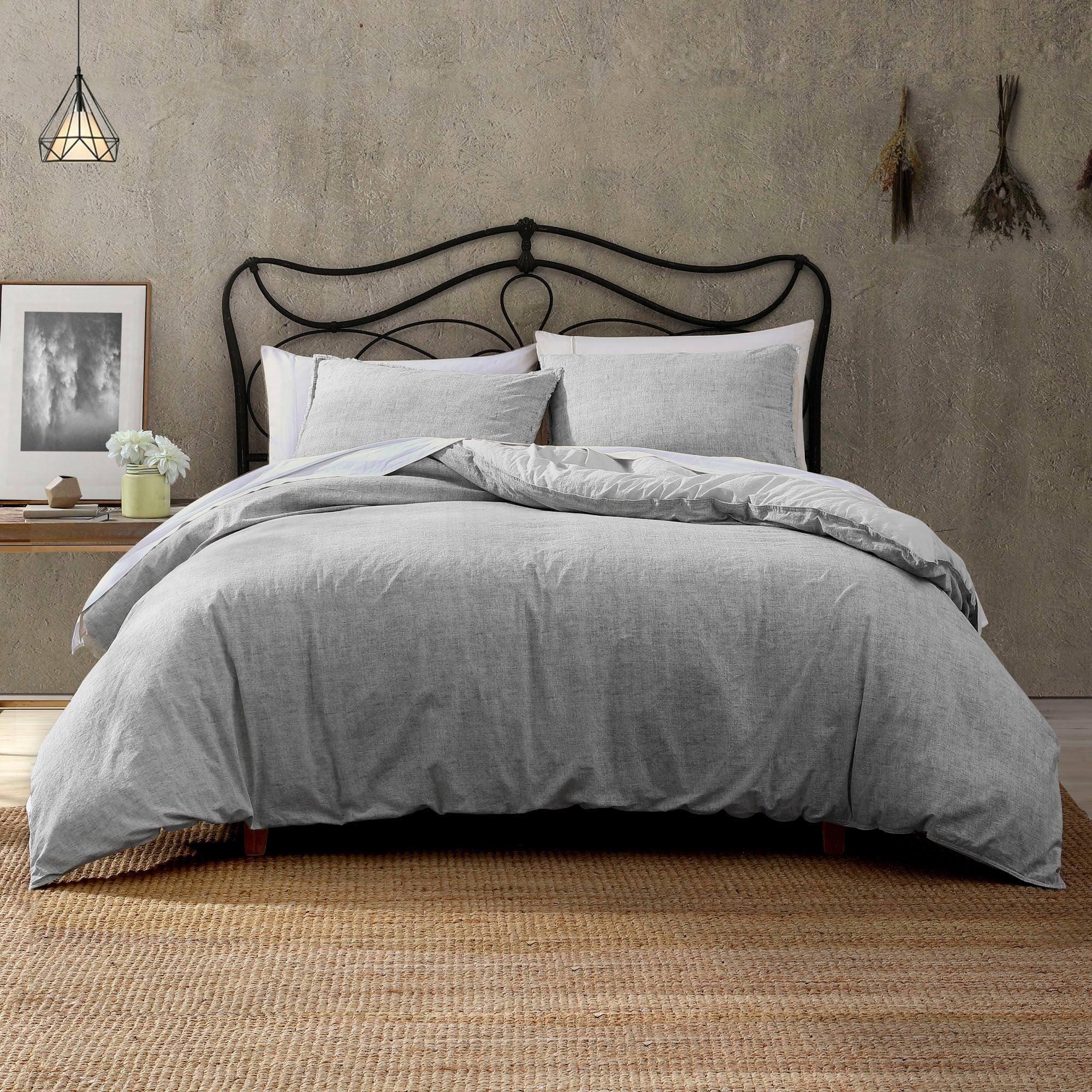 e40850baa467e8b1b5c502c20ae54b8412077b520f5fd20ff5fce934fd812705.jpg Brielle Home Callan Comforter Set- Full/Queen Light Grey - Image 1