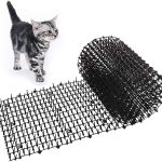 OCEANPAX 2pcs 6.5ft Cat Scat Mat with Spikes, Prickle Strips Network Digging Stopper Outdoor Spike Deterrent Mat, 78 inch x 11 I