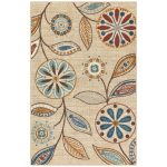 Maples Rugs Traditional Minerva Beige Multi Floral Indoor Accent Rug, 2'6"x3'10"