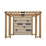 SummerCove 10.5 ft. x 10 ft. Sophia Cedar Wood Pergola with Adjustable Hanging Planters