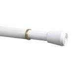 Mainstays Spring Tension Window Curtain Rod, 7/16 inch Diameter, Size: 18 inch - 28 inch, White