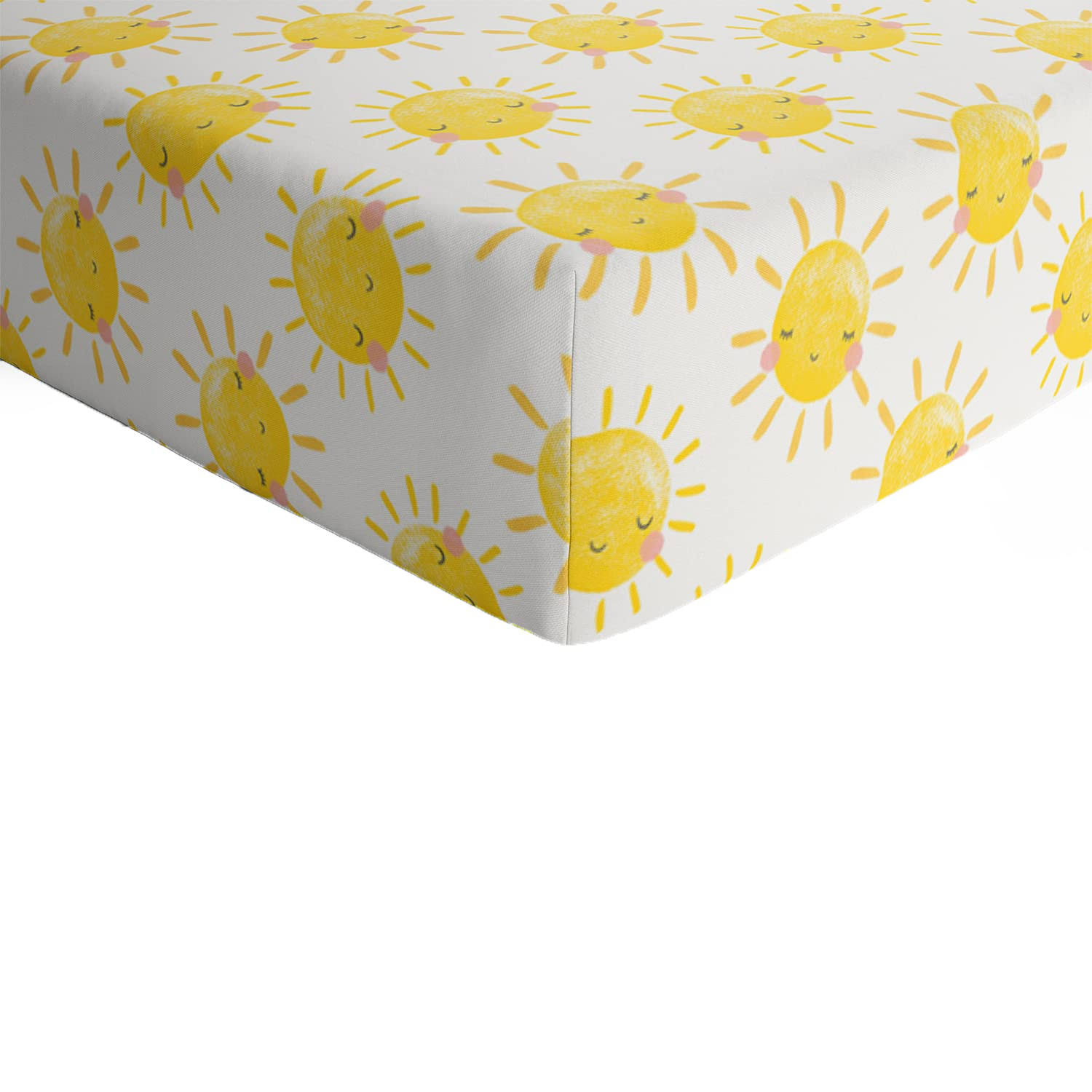 e48a544e982a9c172bb096ca401264c4b146872d870206f020956b831d17a2e1.jpg Little Sleepies Fitted Crib Sheet, Viscose from Bamboo, Fully Elasticized, Sunshine - Image 1