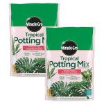 Miracle-Gro Tropical Potting Mix - Growing Media for Tropical Plants Living in Indoor and Outdoor Containers, 6 Qt. (2-Pack)