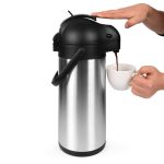 Cresimo 101 oz (3L) Airpot Thermal Coffee Carafe/Lever Action/Stainless Steel Insulated
