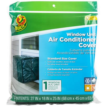 e4cde3fb5342b6a287a8a8f83f3a8177896ff22f9e75fba0a8bfa89fdbbdb321.jpg Duck Brand Window Unit Air Conditioner Cover Standard Size 27" x 18" x 25" - Image 1