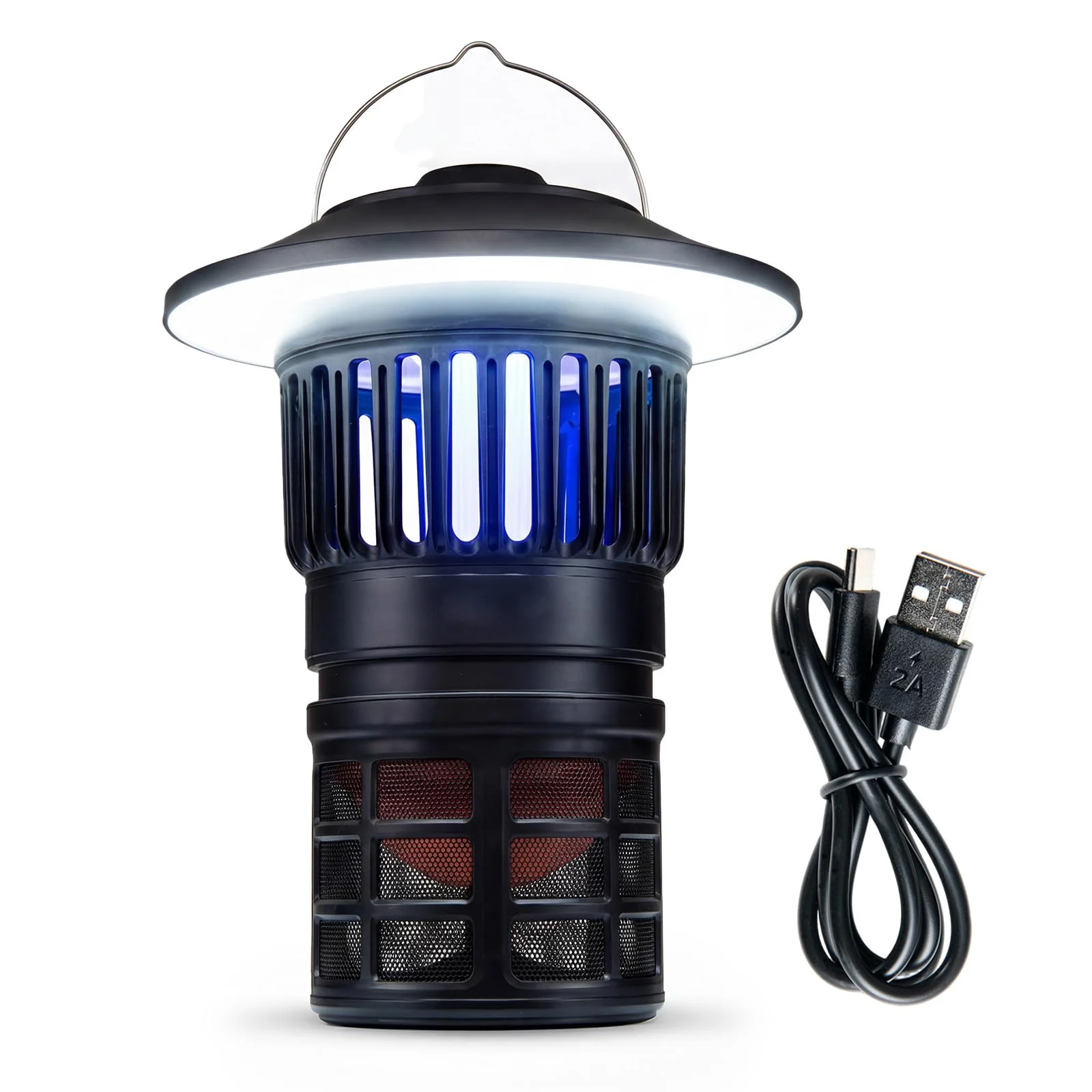 e4eec1ee1debaf25fd57d59ad3e956c7416207337db65a665a1427f43f2ce76f.webp Tangkula Bug Zapper Outdoor Mosquito Killer Fly Traps with 3 Adjustable Lighting Modes - Image 1