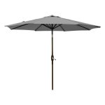 Westin Outdoor 9806302 9 ft. Patio Table Umbrella with Tilt & Crank Gray