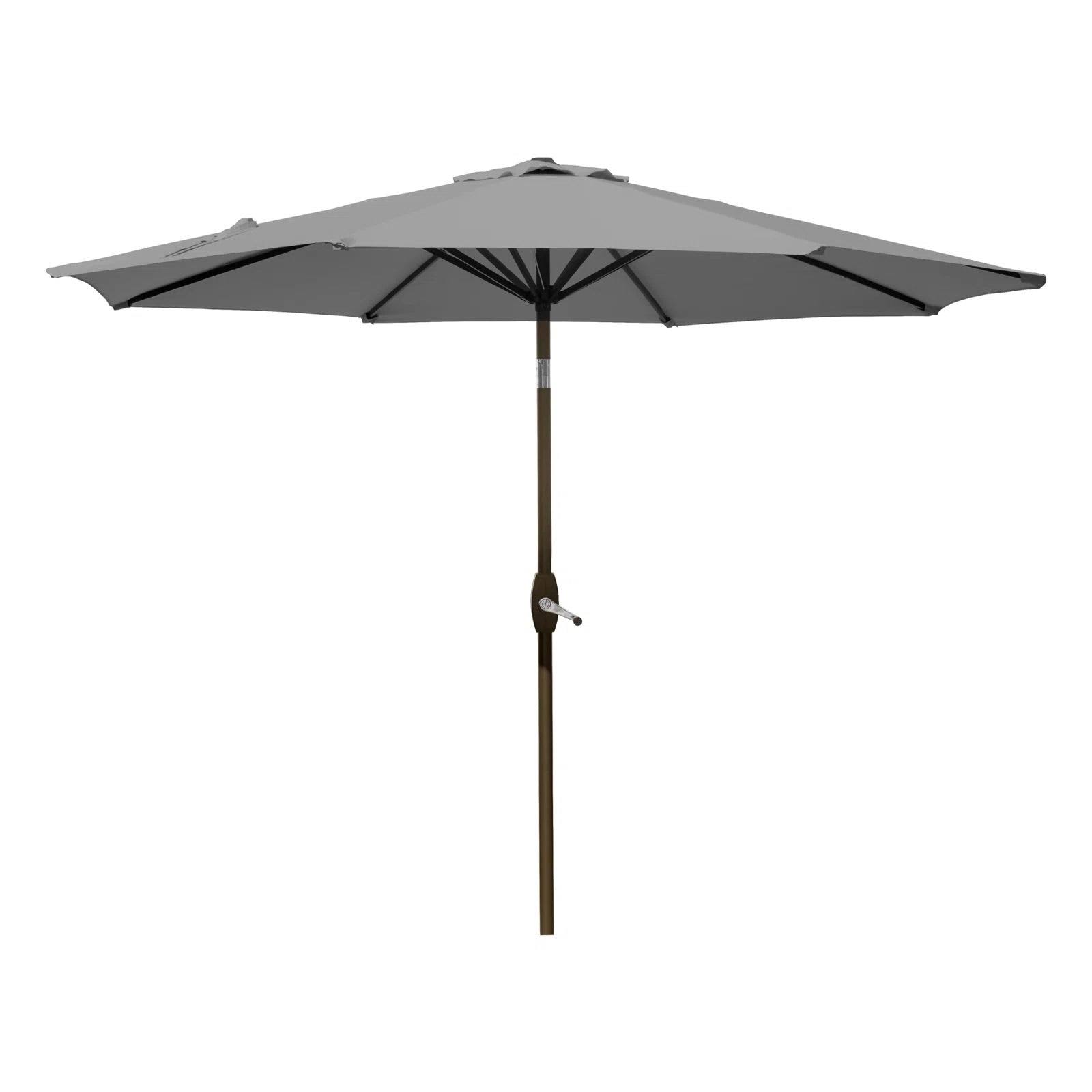 e4f5cf17aed83e8b7da4a1ef8ee13989202f74a9004c3f0542b152faa67fa315.jpg Westin Outdoor 9806302 9 ft. Patio Table Umbrella with Tilt & Crank Gray - Image 1