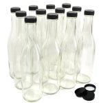 nicebottles Clear Glass Woozy Bottles 12 oz - Case of 12