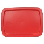 Pyrex C-233-PC Red Easy Grab Plastic Replacement Food Storage Lid, Made in The USA