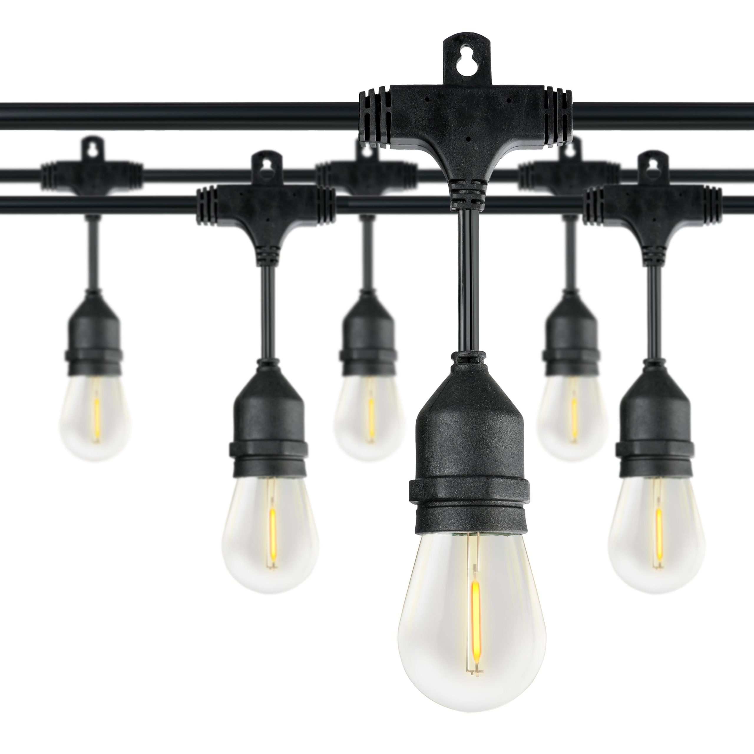 e5297ac3330396e166a906159809b5b779532153124dceb32ccef3c5ae2a5f24.jpg Honeywell LED Outdoor String Lights, 24 ft. Warm White Patio dcor Light, 8 Bulb Vintage Style Lighting - Image 1