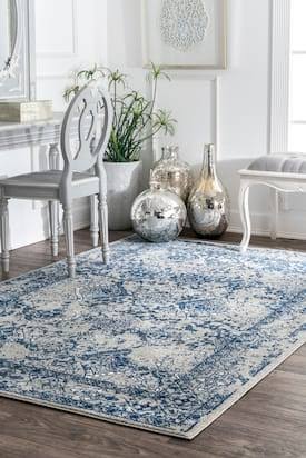e551e6c0e86f90f1e5176baaffab8ab24f14ae0d12377c47e962156ff29343bb.jpg nuLOOM Vintage Odell Light Blue 3' x 5' Area Rug - Image 1