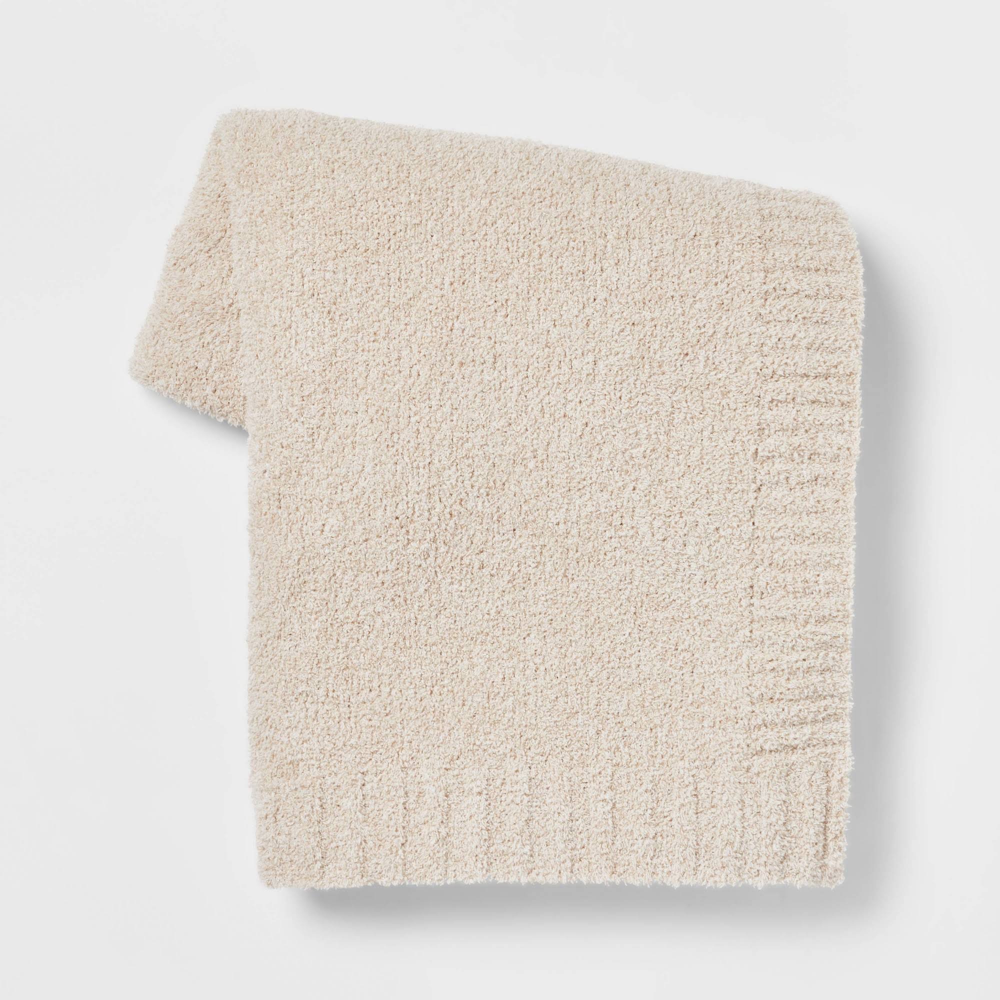 e55ae9f9695677b4c8766e42426b20ee8dbdfd402e827e76c6ebcae572f9e01d.jpg Cozy Knit Throw Blanket Neutral - Threshold - Image 1