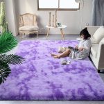 DweIke Super Soft Shaggy Rugs Fluffy Carpets, Tie-Dye Rugs for Living Room Bedroom Girls Kids Room Nursery Home Decor,Non-Slip Machine Washable Carpet