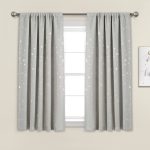 Lush Decor Star Blackout Window Curtain Panels Light Gray 52x63 Set