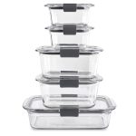 Rubbermaid Brilliance Containers & Lids, Glass