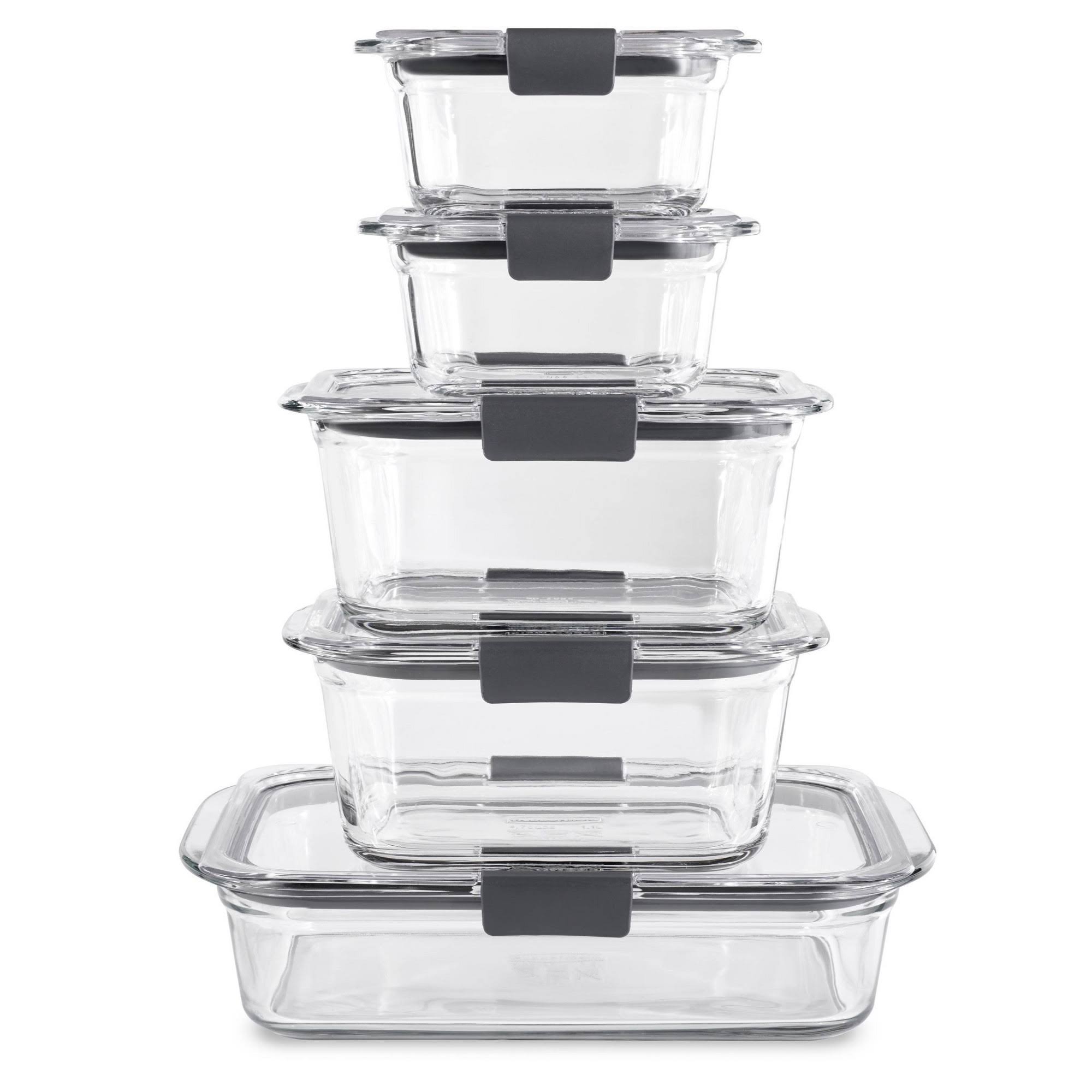e590d03a511b4a9fa4f94aecbba911c5a7bee46dcb92cc5ddfb3ba29f5647fee.jpg Rubbermaid Brilliance Containers & Lids, Glass - Image 1