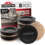 Felt Furniture Sliders for Hardwood Floors X-Protector 8 Pcs 3?�� - Furniture Slider with Unique Design - Heavy-Duty Furniture Movers for Hard
