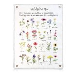 Botanical Inspirational Wall Art Flower Poster - 18�� x 24�� Cotton Canvas Wildflower Fabric Wall Hangings | Rustic & Farmhouse Style Watercolor