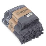 Sand Cloud Classic XL Bath Bundle Gray - Lightweight, Fast-Drying, Non-Smell, Organic Cotton Turkish Bath Towel