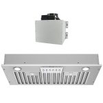 Awoco RH-IT06-M30 30" Cabinet Hood Insert with 800 CFM 4 Speed Control LED Lighting Baffle Filters in Stainless Steel